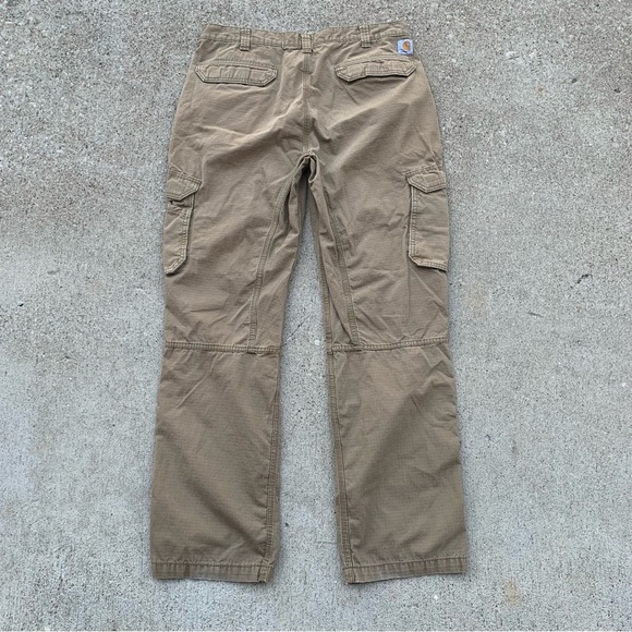 Carhartt Pants Adult 38x34 (Actual 36x32) Tan Force Cargo Ripstop Workwear Men - Picture 7 of 14